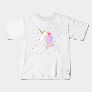 White Unicorn Kids T-Shirt